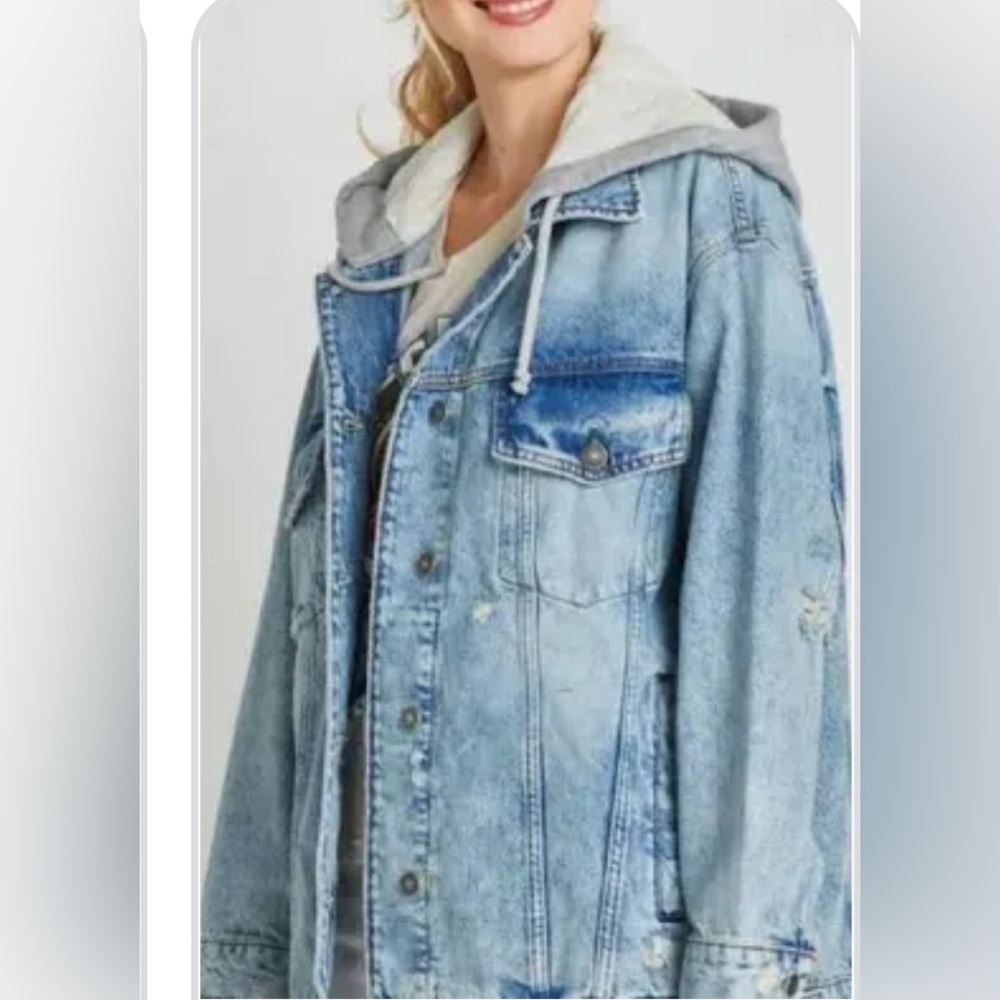 Free People We the Free flawless hooded jacket. Size small. Like new